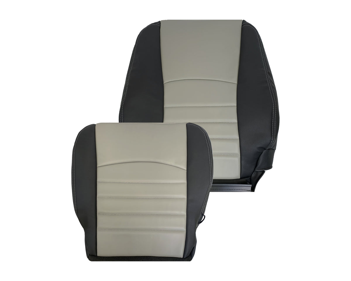 2009 2010 2011 2012 Dodge Ram Work Truck Replacement Vinyl Seat Covers 2-Tone Gray/Dark Gray: Choose your side