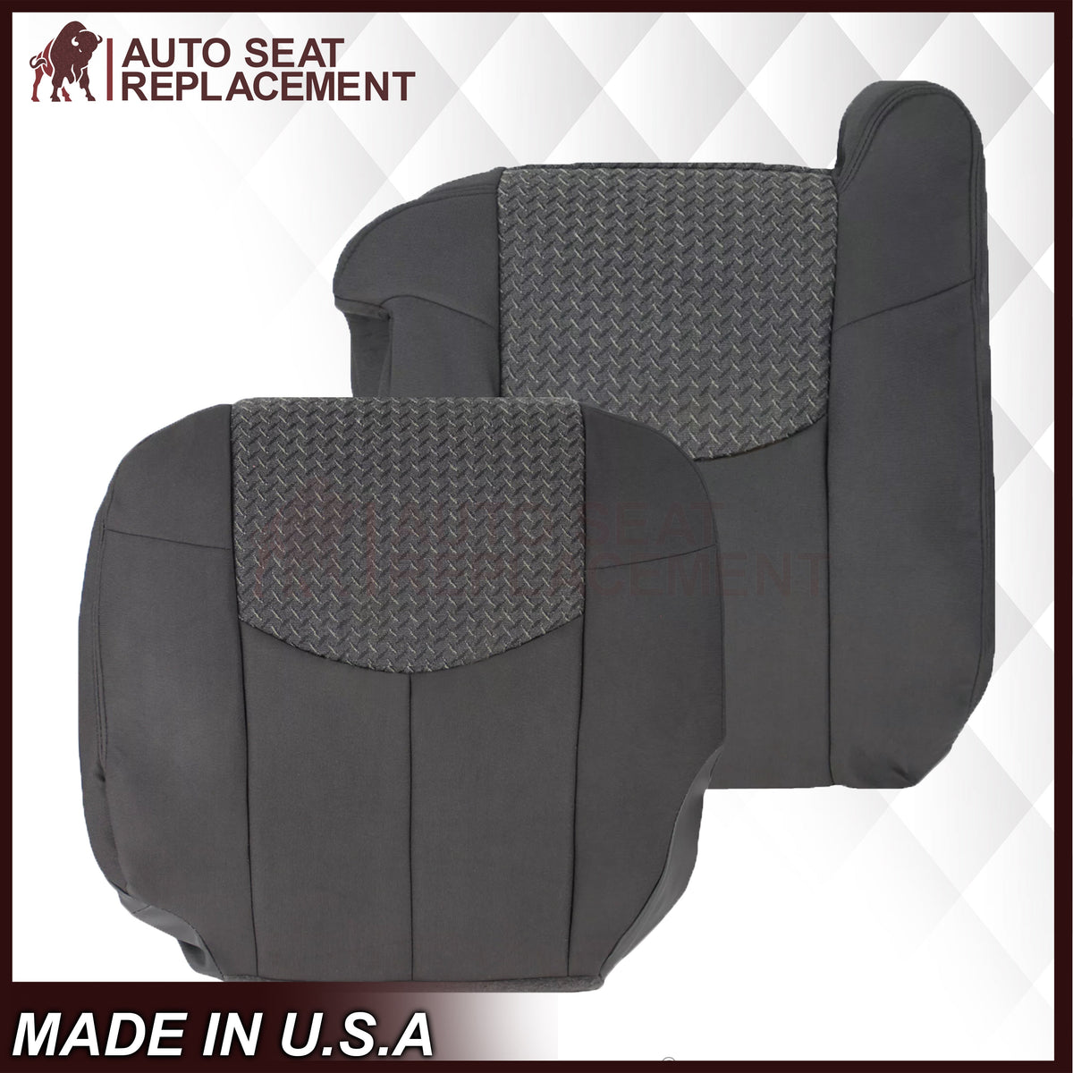 ONLY For 2002 Chevy Avalanche 1500/2500 Replacement Cloth Seat Covers In Dark Gray