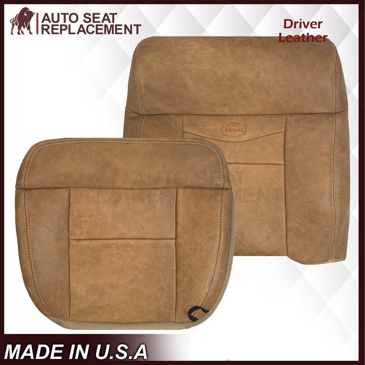2005 2006 2007 2008 Ford F150 King Ranch New Front GENUINE LEATHER Seat Covers