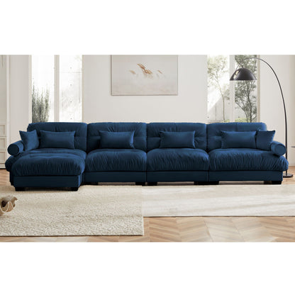 Super Comfort Oversized Modular Sectional Sofa With Movable Ottoman