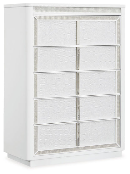 Chalanna - Five Drawer Chest - White