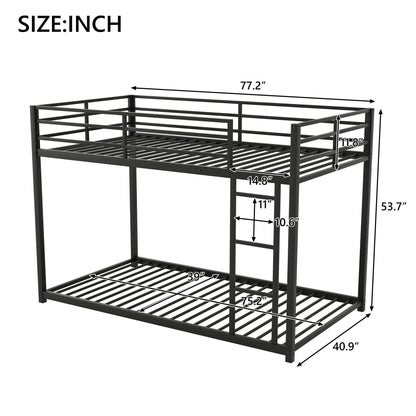 Metal Bunk Bed, Low Bunk Bed With Ladder