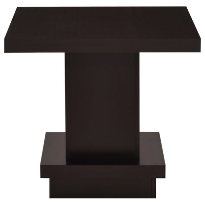 Reston 2-piece Square Coffee and End Table Set Cappuccino