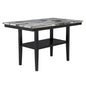 Counter Dining Table With Storage Bottom Shelf For Kitchen - Black