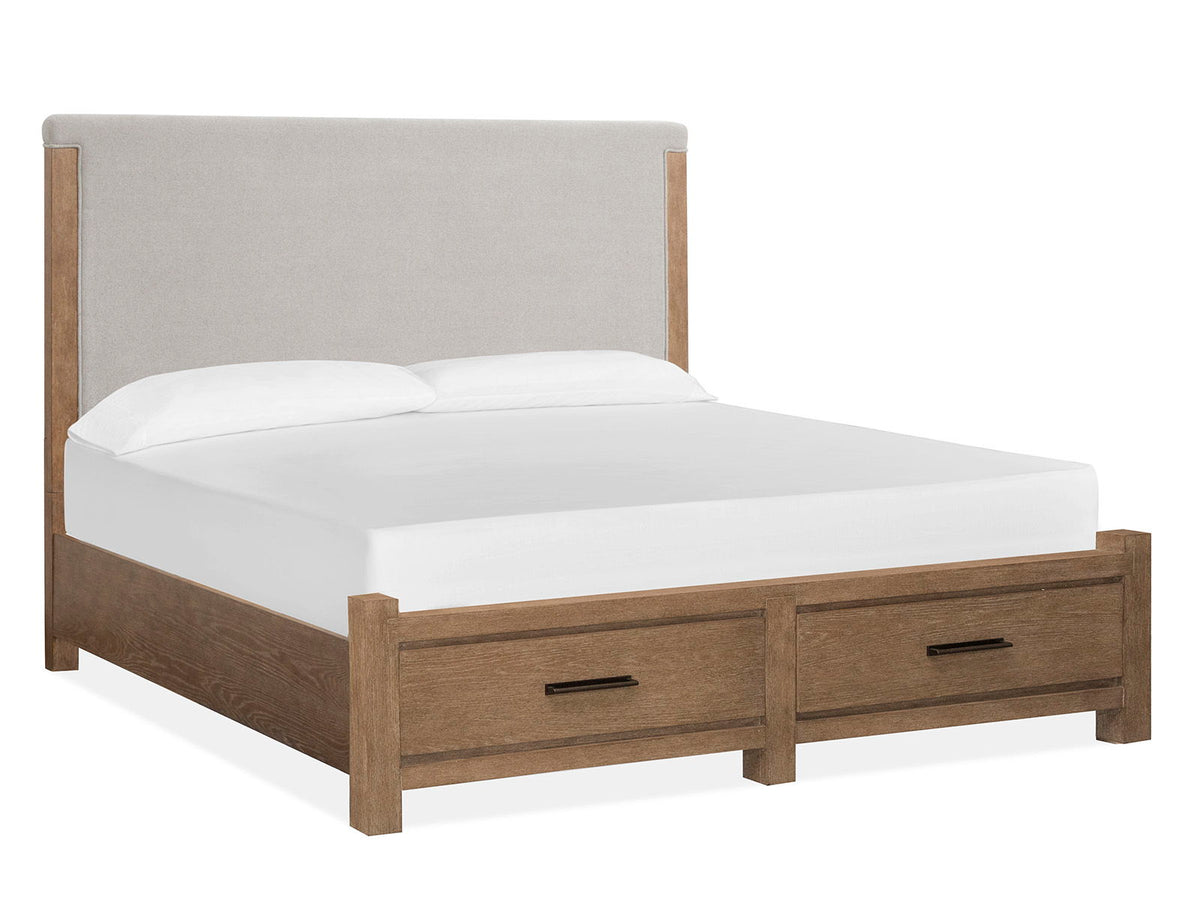Plum Creek - Upholstered Panel Storage Bed