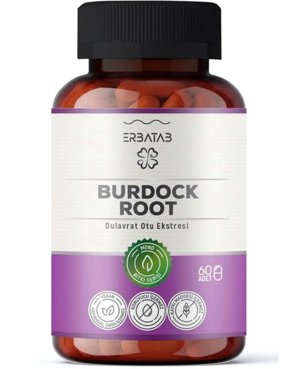 Erbatab Burdock Root Extract Herbal Supplement 60 Capsules