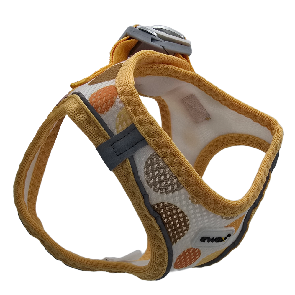 Ewox Yellow Polka Dot Air Mesh Dog Harness 3XS