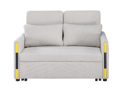 Percy - Teddy Sleeper Loveseat With Dual-Pull Sleeper Design