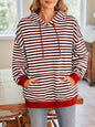 Striped Drawstring Hoodie