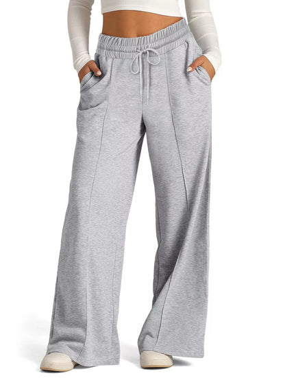 Drawstring Wide Leg Pants