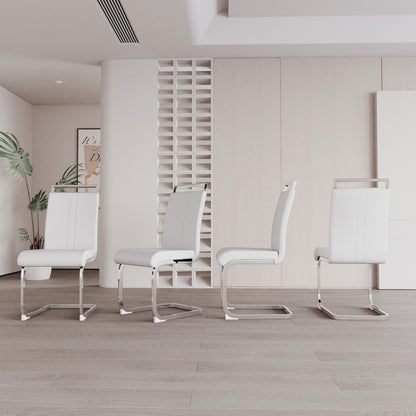 Modern Dining Chairs With Padded Seat, High Back