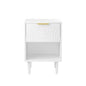 Nightstand With 1 Drawer And Open Shelf - White