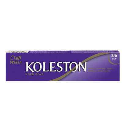 Koleston Permanent Cream Hair Dye in 2/0 Black 1 Count