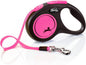 Flexi Neon Tape Retractable Dog Leash Small Pink 5m