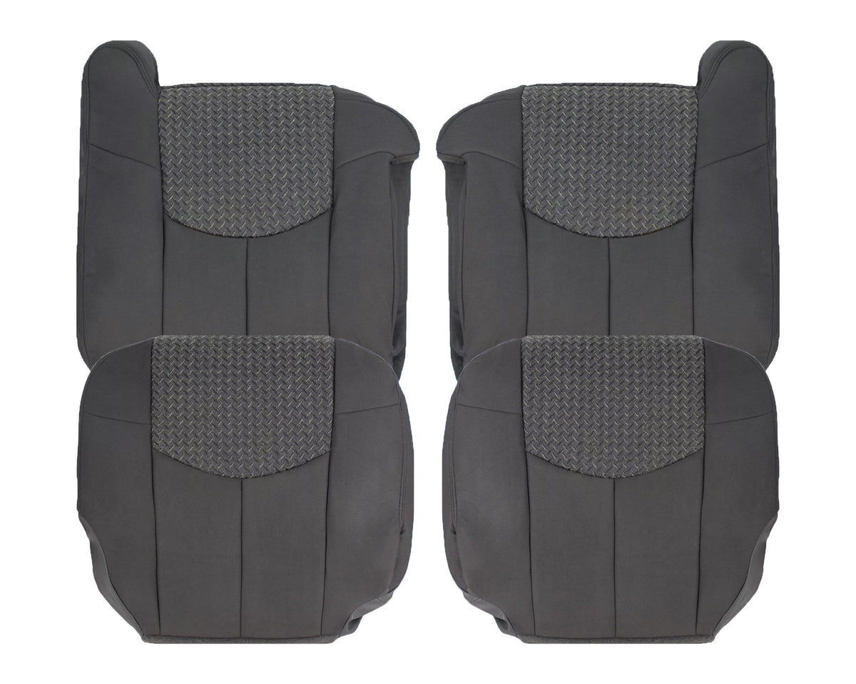 ONLY For 2002 Chevy Avalanche 1500/2500 Replacement Cloth Seat Covers In Dark Gray