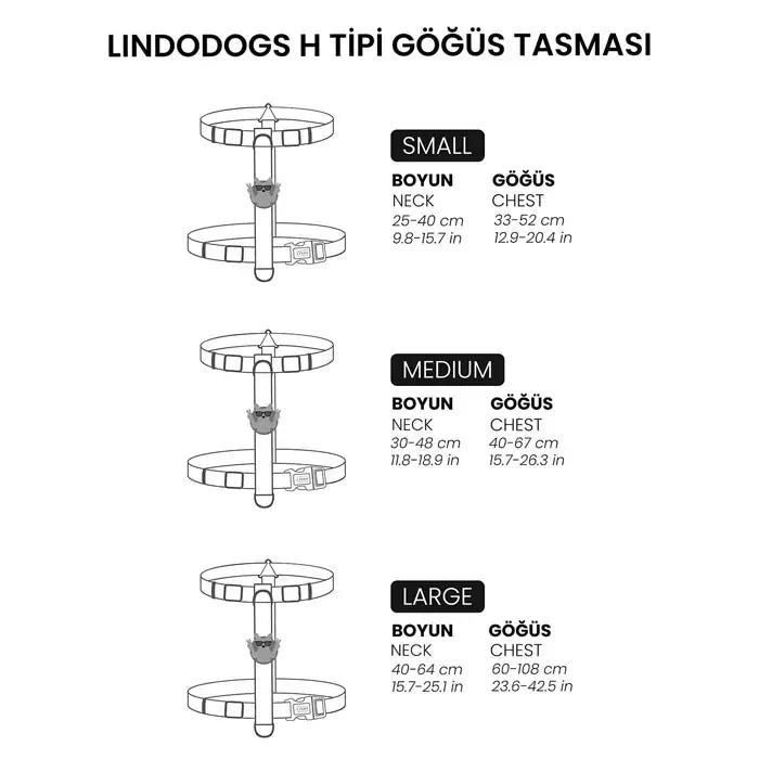 Lindo Red Line H-Type Dog Harness for Large Breeds