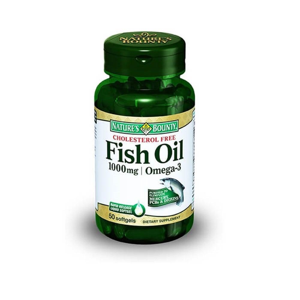 Nature's Bounty Omega-3 Fish Oil Capsules 1000 mg - 50 Count