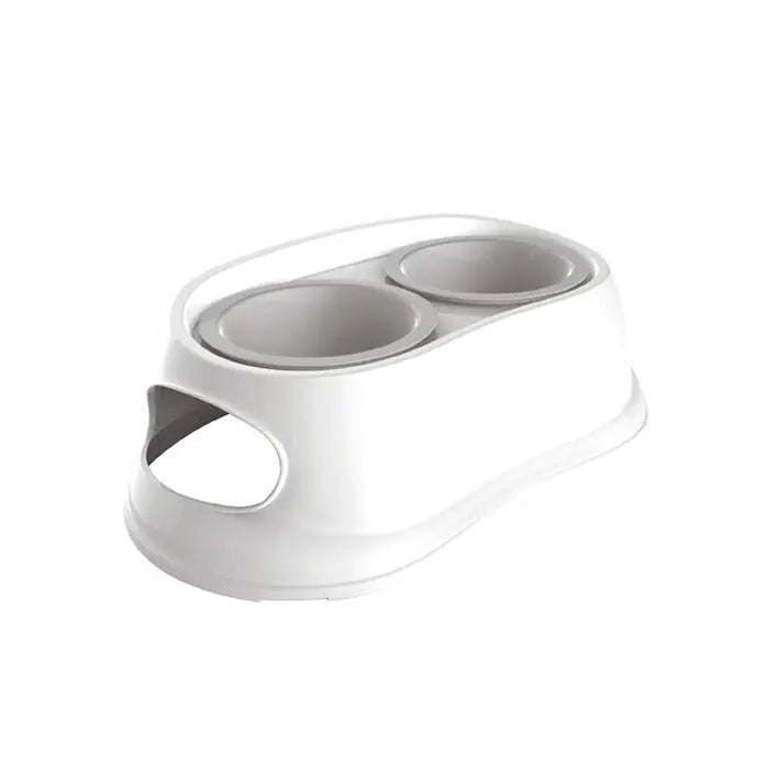 M-Pets Melamine Double Dog Bowl with Plastic Stand 1100ml