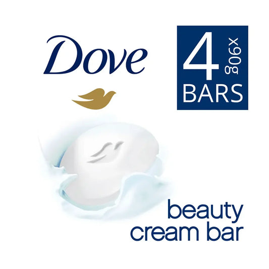 Dove Cream Bar Original Beauty Bar 4 x 90g Pack Gentle Moisturizing Cleanser