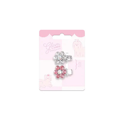 M-Pets Glam Dog Hair Clip Pink & White Accessory
