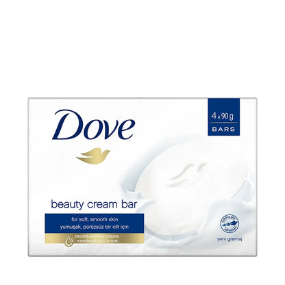 Dove Cream Bar Original Beauty Bar 4 x 90g Pack Gentle Moisturizing Cleanser