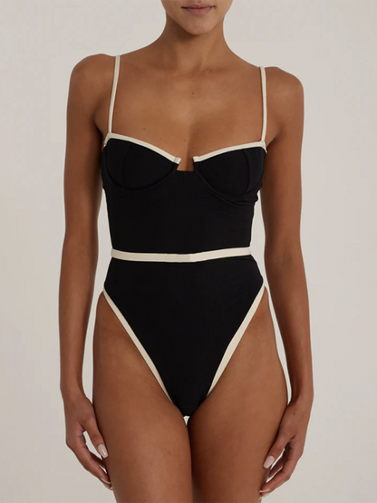 Modern Women's Sexy Splicing One-Piece Swimsuit