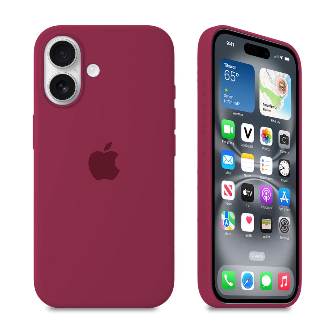 iPhone Silicone Case (Rose Red)