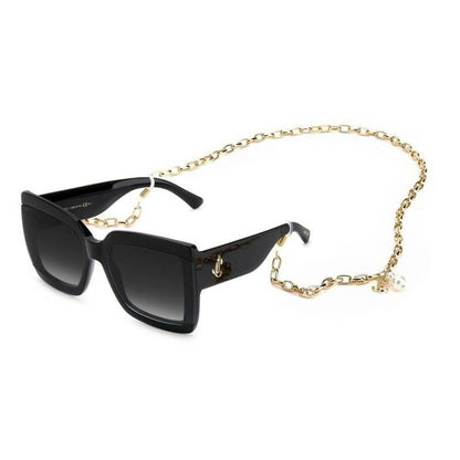 Jimmy Choo Renee/N/S 61 Grey Women's Sunglasses Black Frame
