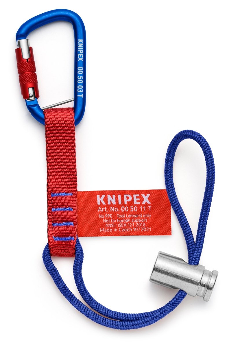Knipex Tool Tethering Adaptor Straps With Carabiner 13 lbs. 00 50 13 T BKA