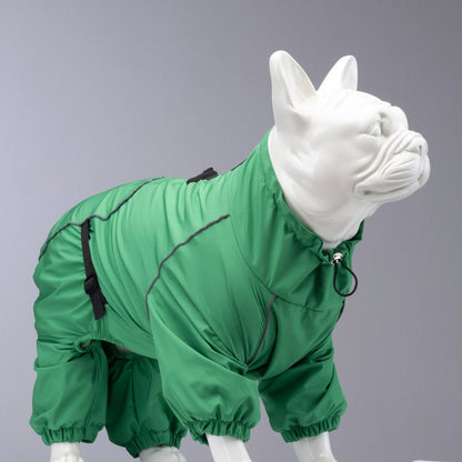 Lindo Dogs Quattro Nebula Dog Raincoat - Rain & Wind Protection, Size 5