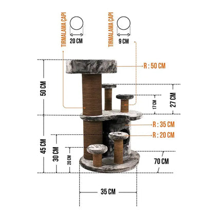 Lotus Pet Design Seul Low-Profile Cat Scratcher Brown