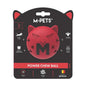 M-Pets Power Chew Ball Durable Rubber Dog Toy Ruby Medium 8.5cm