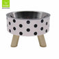 Nunbell Polka Dot Stainless Steel Elevated Pet Bowl 13.5cm
