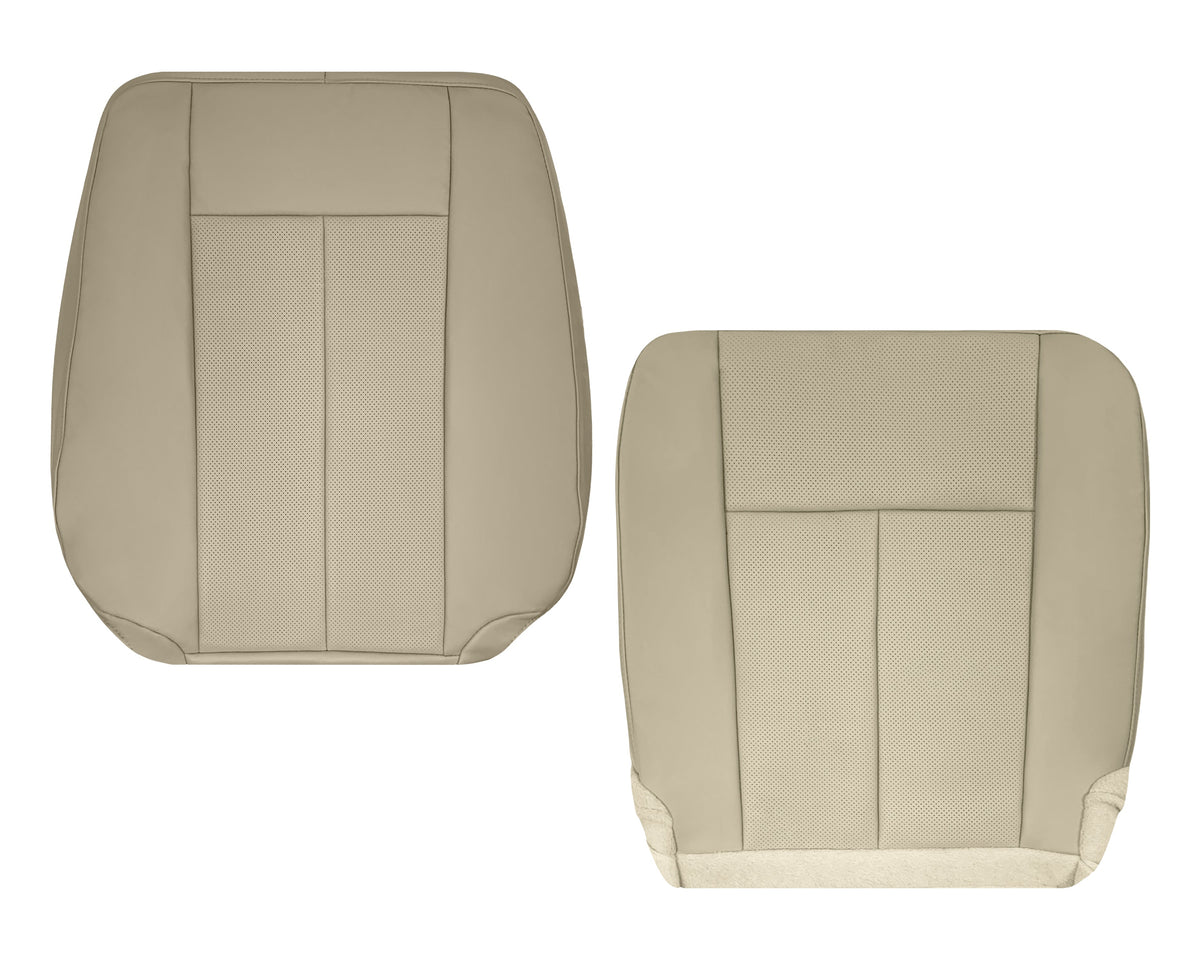 2007-2014 Ford Expedition Eddie Bauer/XLT Replacement Perforated Genuine Leather/Syn. Leather Seat Cover In Tan