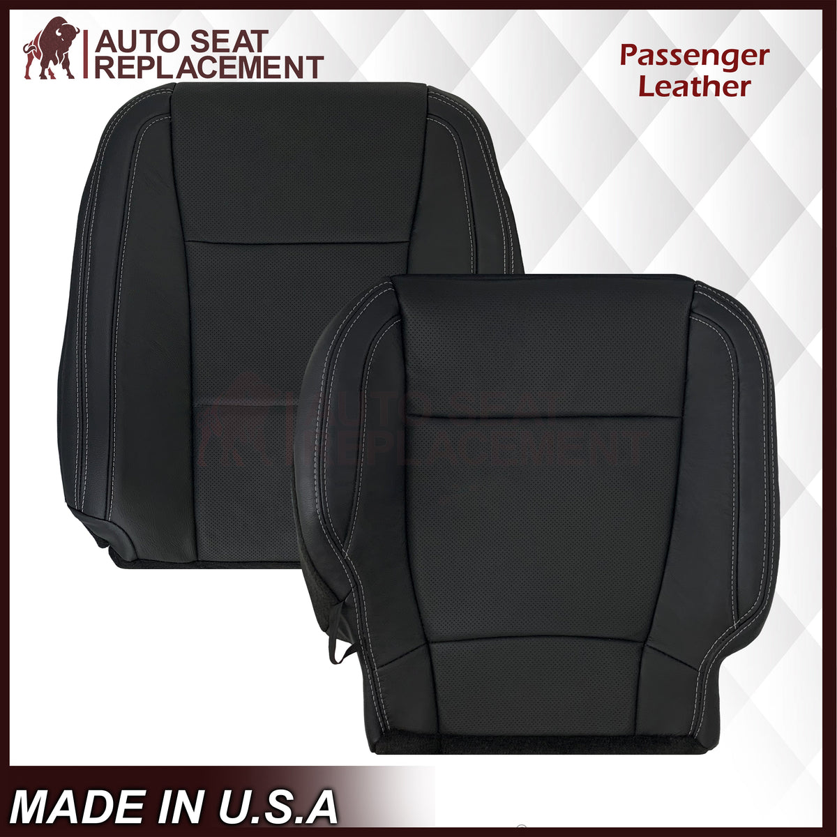 2017-2021 Ford F250 XLT Replacement Seat Covers In Charcoal Black