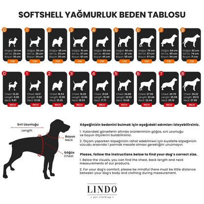Lindo Softshell Black Skull Dog Raincoat Waterproof Jacket