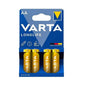 Varta Longlife AA Alkaline Batteries - 4 Pack, Long-Lasting, German-Made for Low-Drain Devices