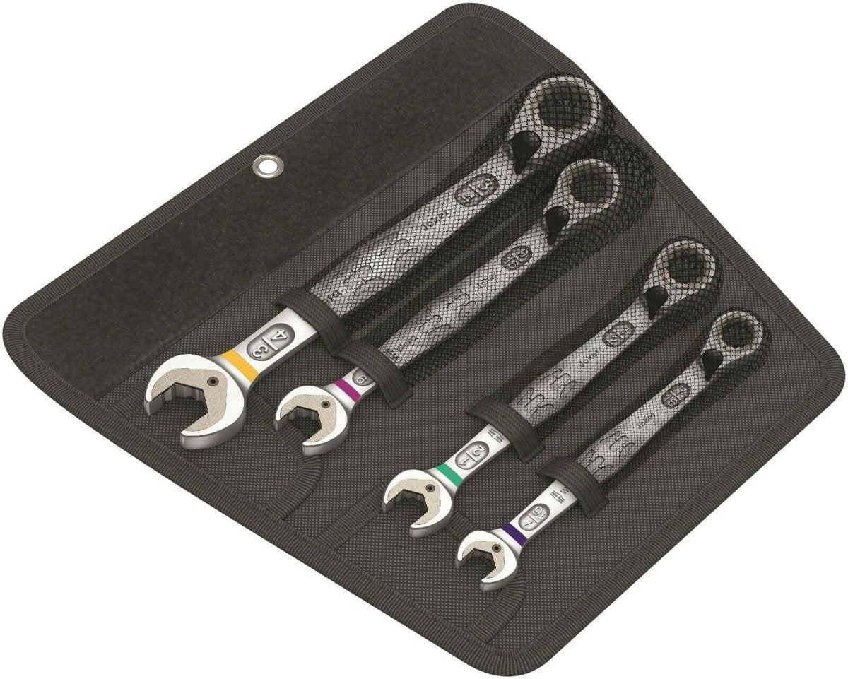 Wera 6001 Joker Switch Ratcheting Combination Wrench Set SAE 4 Piece 05020092001