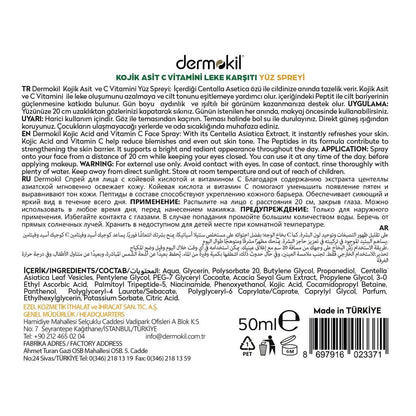 Dermokil Kojic Acid & Vitamin C Brightening Face Mist 50 ml